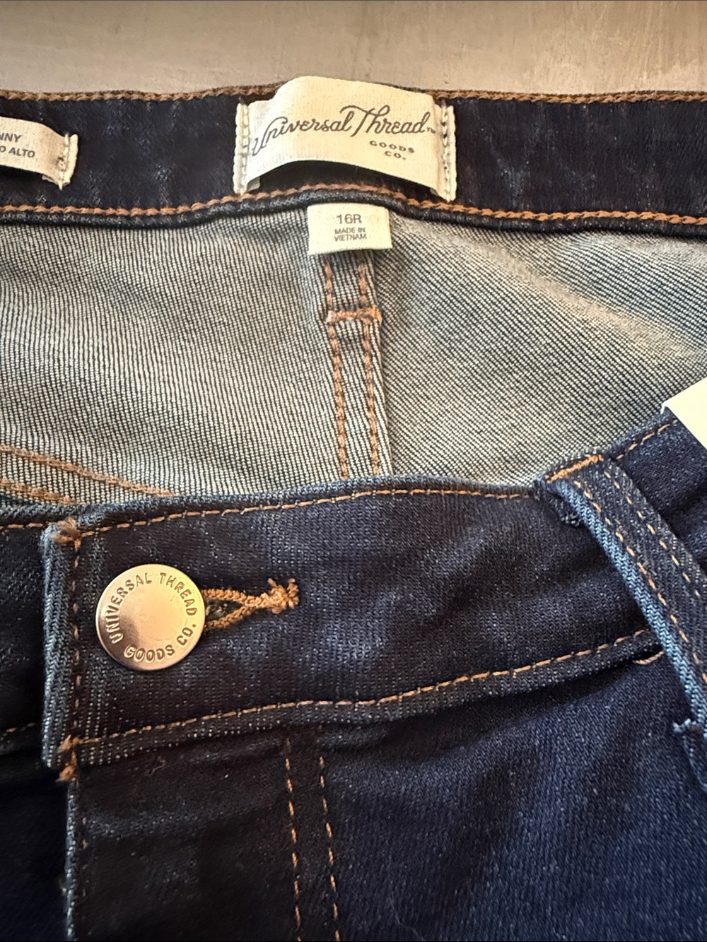 Universal Dark Wash Skinny Jeans - Navy Blue - Picture 4 of 4
